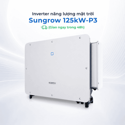 Cận cảnh biến tần hòa lưới Sungrow 125kW (SG125CX-P3) phân phối chính thức bởi XBSolar - Top 4 nhà phân phối tại VN.