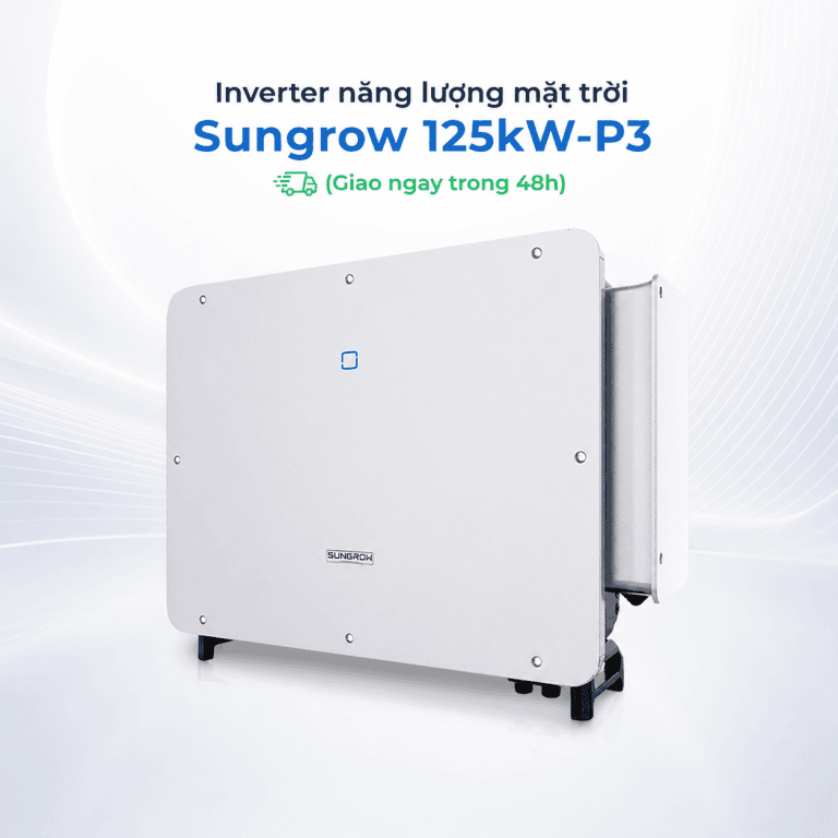 Cận cảnh biến tần hòa lưới Sungrow 125kW (SG125CX-P3) phân phối chính thức bởi XBSolar - Top 4 nhà phân phối tại VN.