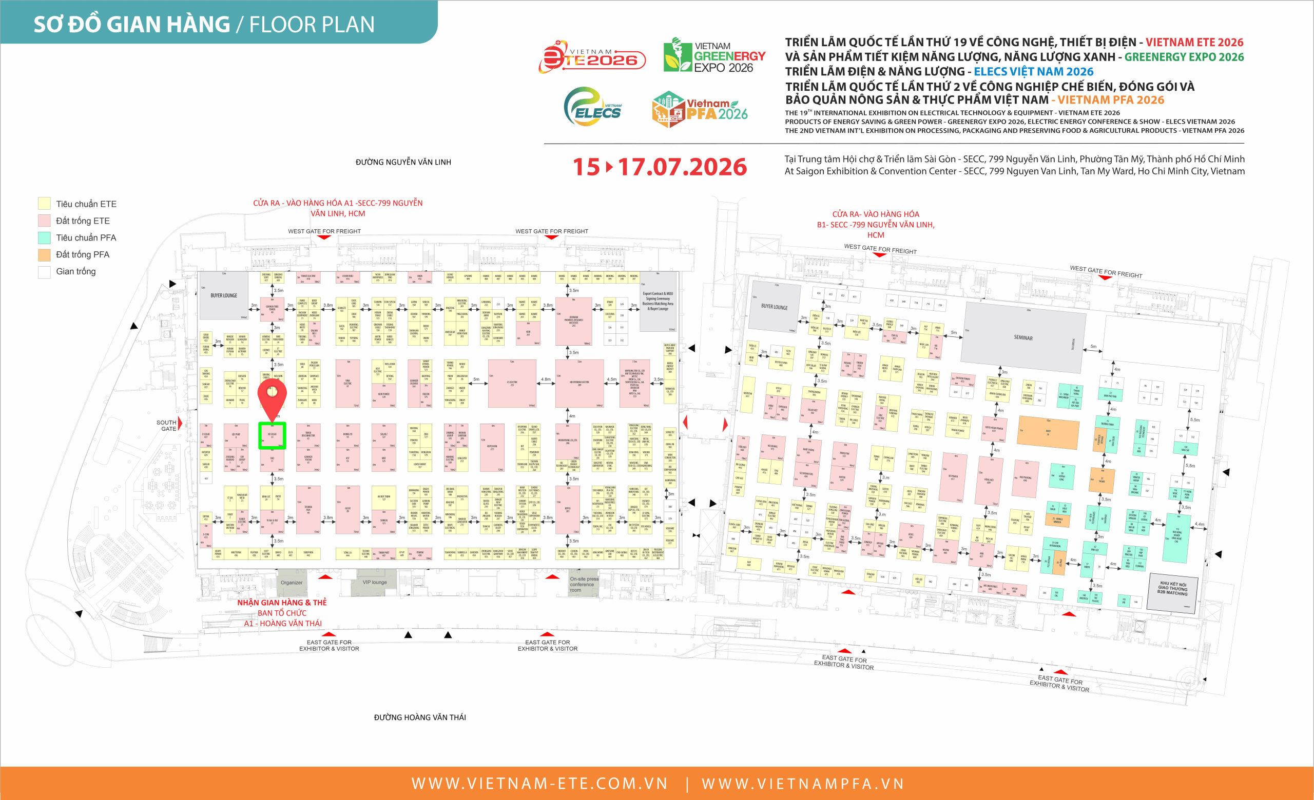 XBSOLAR tham gia Vietnam ETE & Greenergy Expo 2026 – Kính mời Quý đối tác và Quý khách hàng ghé thăm gian hàng Hall A1 1 0702 ETE2026 PFA2026 Location