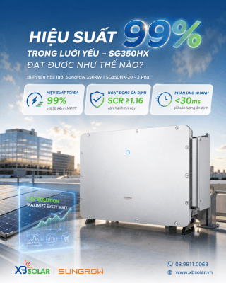 Inverter Sungrow: Giải Pháp Biến Tần Số 1 Cho Hệ Thống Điện Mặt Trời (Cập Nhật 2026) 4 Hệ thống nhiều biến tần Inverter Sungrow 3 pha trên mái nhà xưởng