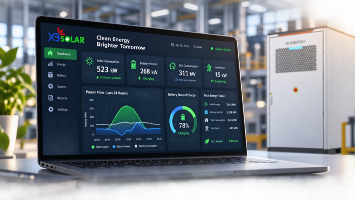 Đón Sóng DPPA: Đánh Giá BESS Sungrow 257kWh (ST255CS-2H) Cho Nhà Máy 3 Giao diện giám sát hệ thống lưu trữ BESS qua phần mềm iSolarCloud của Sungrow.