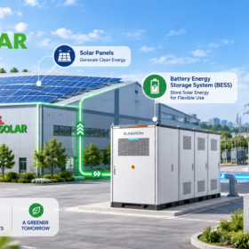Mô hình mua bán điện trực tiếp DPPA kết hợp hệ thống lưu trữ BESS Sungrow cho nhà máy.